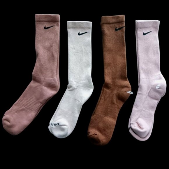 Nike Every Day Dri Fit Plus Cushioned Training Crew Socks - 4 Pairs Multicolor - Picture 2 of 8